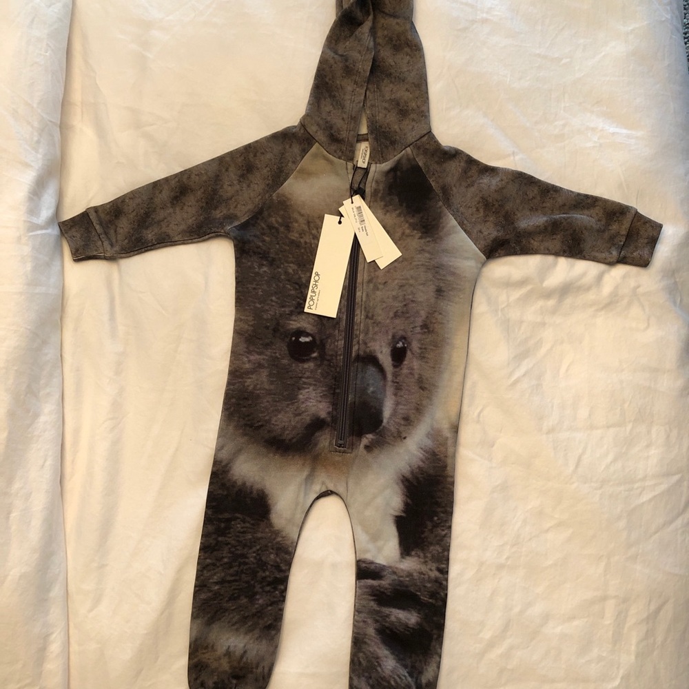 Boys Popupshop zip up onsie, new with tags